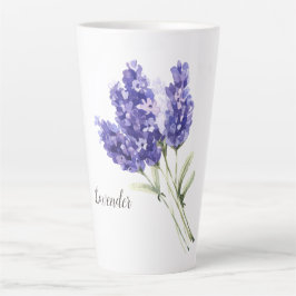 Lavendel-Blume Wasserfarbe Milchtasse