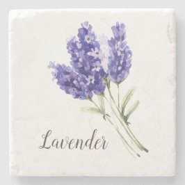Lavendel-Blume Wasserfarbe Steinuntersetzer