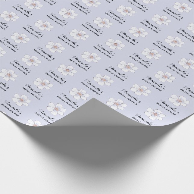 Lavendel-Blumen-Brautjungfernparty  Geschenkpapier (Ecke)