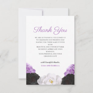 Lavendel-Blumen-Hochzeit-Dankeskarten Dankeskarte