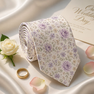 Lavendel-Blumen-Hochzeitsgeschenk für Bräutigam un Krawatte