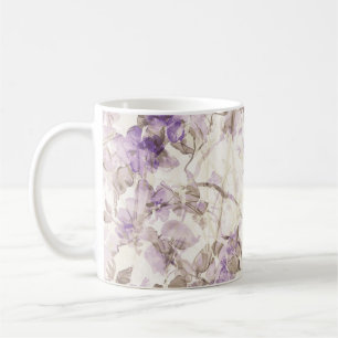 Lavendel-Blumen-Kaffeetasse Elegante lila Botani Kaffeetasse
