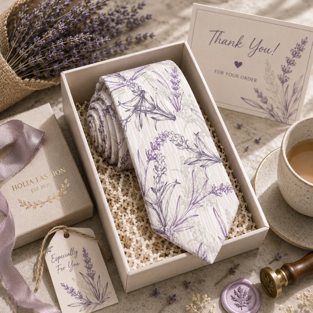 Lavendel Blumen Krawatte (Von Creator hochgeladen)