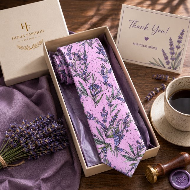 Lavendel Blumen Krawatte (Von Creator hochgeladen)
