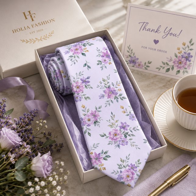 Lavendel Blumen Krawatte (Von Creator hochgeladen)