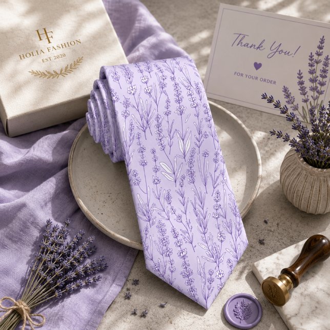 Lavendel Blumen Krawatte (Von Creator hochgeladen)