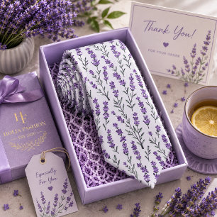 Lavendel Blumen Krawatte