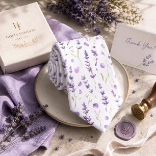Lavendel Blumen Krawatte