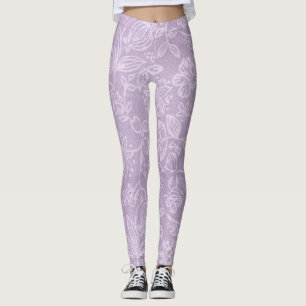 Lavendel-Blumen-lila Leggings
