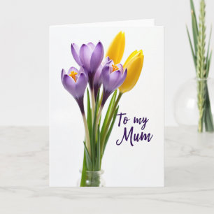 Lavendel-Blumen-Mutter-Karte Karte