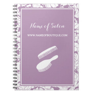 Lavendel-Blumen-Salon-Notizbuch Notizblock