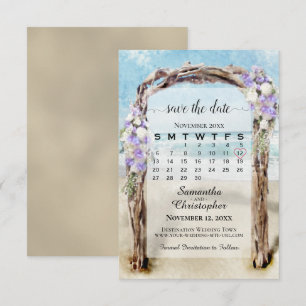 Lavendel Blumen Strand Arbor & Kalender Hochzeit Save The Date