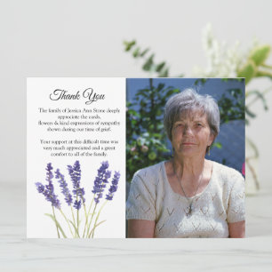Lavendel Blumen Trauer Tod Danke  Einladung