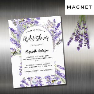 Lavendel Blumen Veilchen Luxus Brautparty Magneteinladung