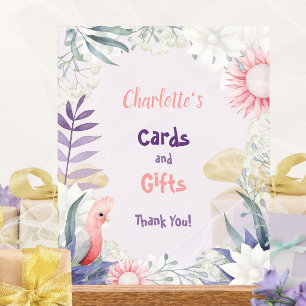 Lavendel Blumen Vogel Baby Shower Karten und Gesch Acrylschild