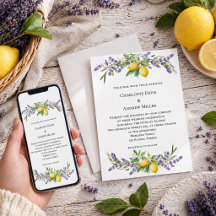 Lavendel Blumen Zitronen Hochzeit