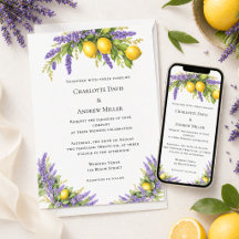 Lavendel Blumen Zitronen Hochzeit
