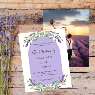 Lavendel Blumenbogen Foto violette Hochzeit