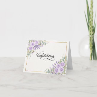 Lavendel-Blumenkarte für das neue Baby Karte
