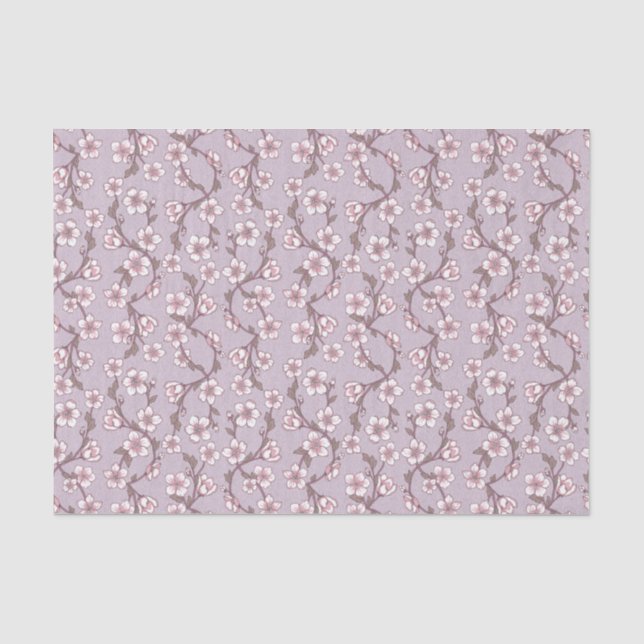 Lavendel Blumenzwirn Papier - Elegante Geschenkwra (Vorderseite)