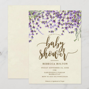 Lavendel Blütendusche Einladung