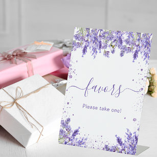 Lavendel-Blütenzeichen Sockelschild