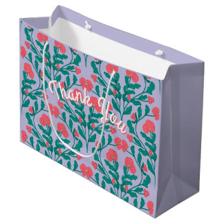 Lavendel-Blütenzweig-Geschenktasche Große Geschenktüte