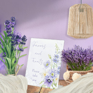 Lavendel-Boho-Wildblumen-Geschenke und -Leckereien Sockelschild