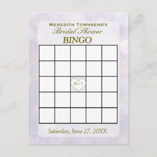 Lavendel Bokeh  Bingokarte Einladungspostkarte