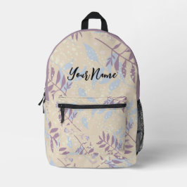 Lavendel Botanical | Elegante Pastell-Blumen Bedruckter Rucksack