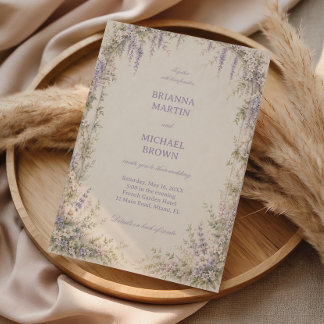 Lavendel Botanical Vintage Einladung