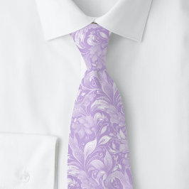 Lavendel-Botanik-Batik Krawatte