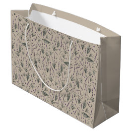 Lavendel-Botanik-Muster-Geschenktasche Große Geschenktüte