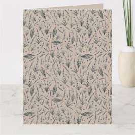 Lavendel-Botanik-Muster-Grußkarte Karte