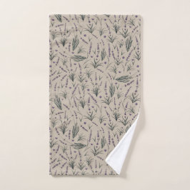 Lavendel-Botanik-Muster Handtuch