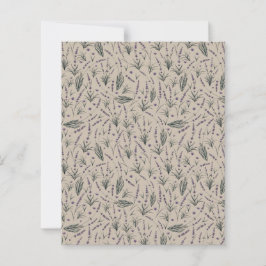 Lavendel-Botanik-Muster-Papierblatt