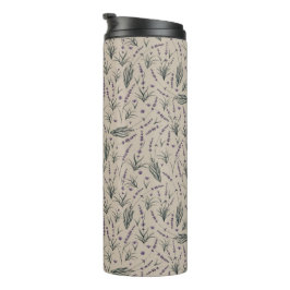 Lavendel-Botanik-Muster-Thermal-Tumbler Thermosbecher