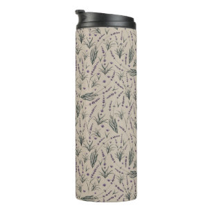 Lavendel-Botanik-Muster-Thermal-Tumbler Thermosbecher