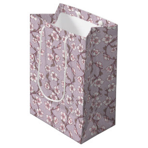 Lavendel Botanische florale Geschenktasche - Lila  Mittlere Geschenktüte