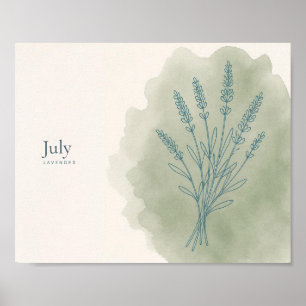 Lavendel Botanischer Kunstdruck Juliflor Poster