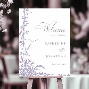 Lavendel Botanischer Torbogen Garten Hochzeit Will Poster