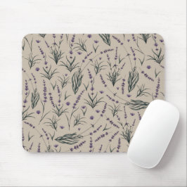 Lavendel Botanisches Muster Mauspad