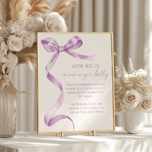 Lavendel Bow Wie groß ist Mama's Bauchduschenspiel Poster