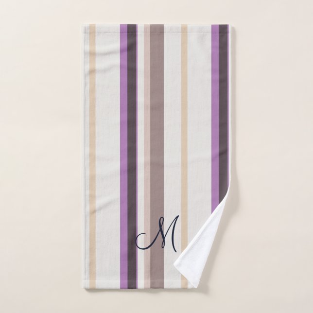 Lavendel, Braun und Elfenbeinküche Badhandtuch Set (Handtuch)