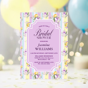 Lavendel Brautparty Einladung