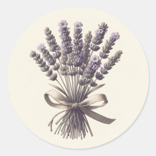 Lavendel-Bündel Vintage-Botanik-Apotheker-Pflanze Runder Aufkleber