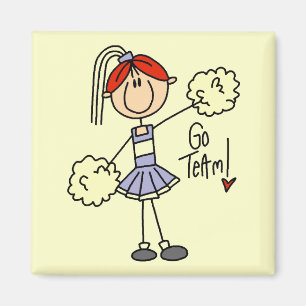 Lavendel Cheerleader T-Shirts und Geschenke Magnet