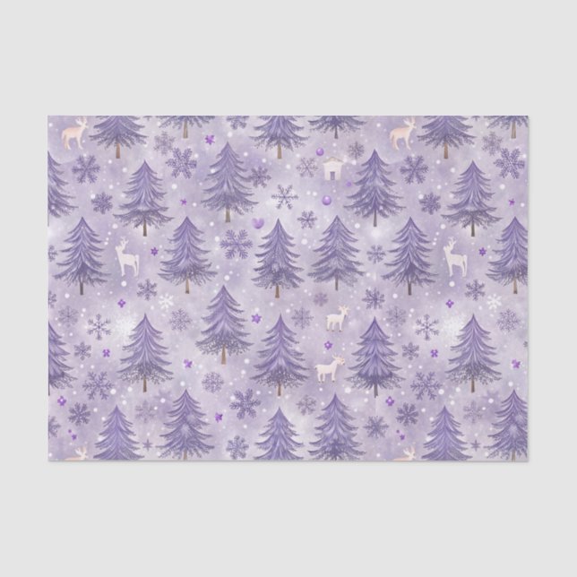 Lavendel Christmas Winter Seidenpapier (Vorderseite)