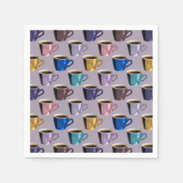 Lavendel Coffee Cups Napkins Serviette