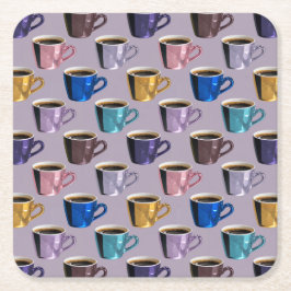 Lavendel Coffee Cups Rechteckiger Pappuntersetzer